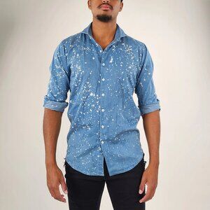 Brisk Bleach Splash Denim Shirt